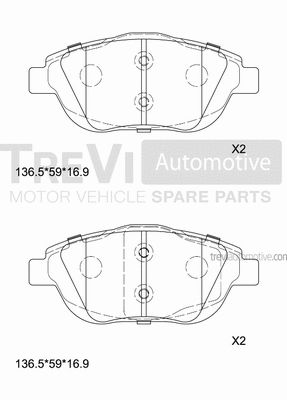 Brake Pad Set, disc brake (PF1447)