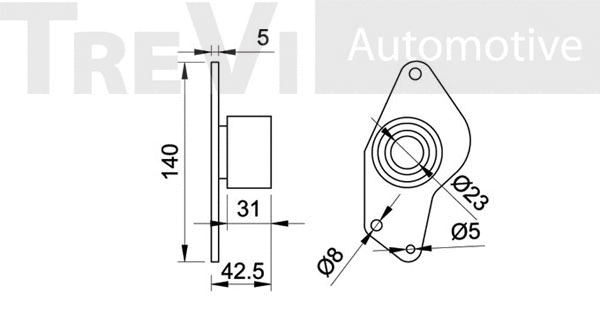 Deflection/Guide Pulley, timing belt
