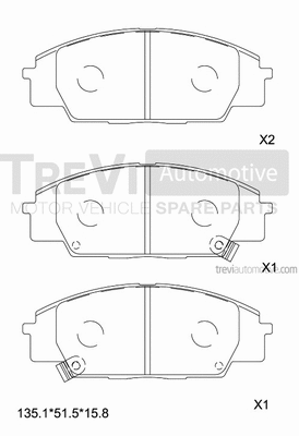 Brake Pad Set, disc brake (PF1109)