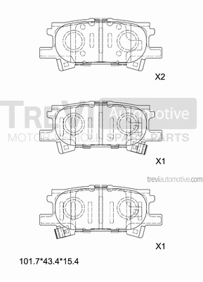 Brake Pad Set, disc brake (PF1243)