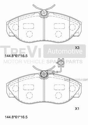 Brake Pad Set, disc brake (PF1679)