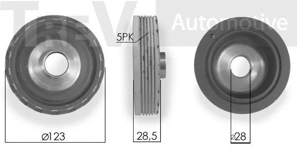 Belt Pulley, crankshaft (PC1216)
