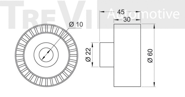 Deflection/Guide Pulley, V-ribbed belt