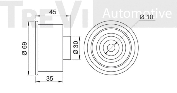 Deflection/Guide Pulley, timing belt