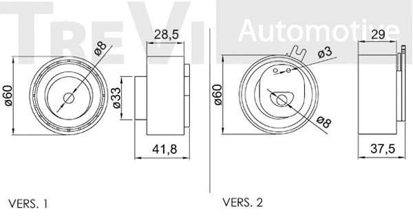 Tensioner Pulley, timing belt (TD1005)
