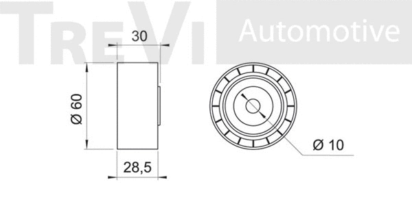 Deflection/Guide Pulley, timing belt