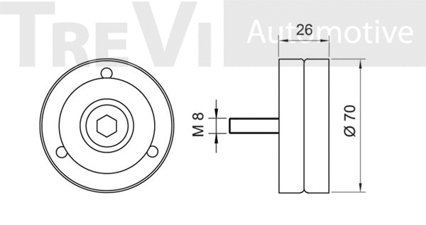 Deflection/Guide Pulley, V-ribbed belt