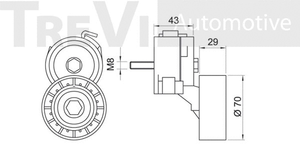 Tensioner Lever, V-ribbed belt