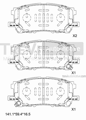 Brake Pad Set, disc brake (PF1236)