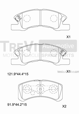 Brake Pad Set, disc brake (PF1340)
