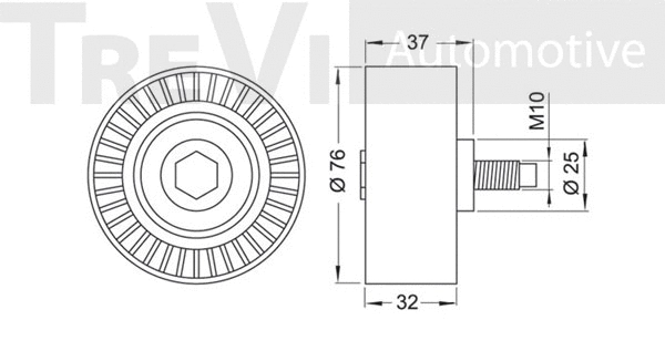 Deflection/Guide Pulley, timing belt