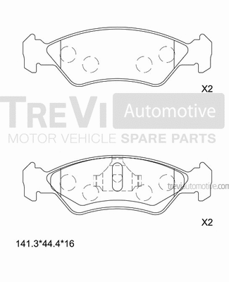 Brake Pad Set, disc brake (PF1552)