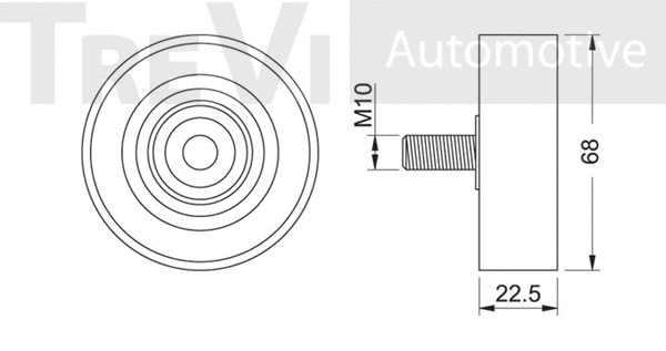 Tensioner Pulley, V-ribbed belt