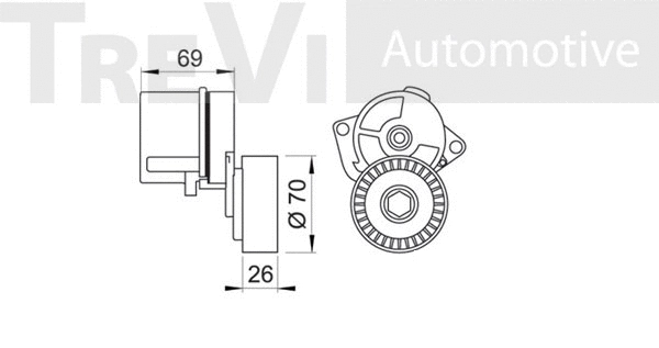 Tensioner Lever, V-ribbed belt