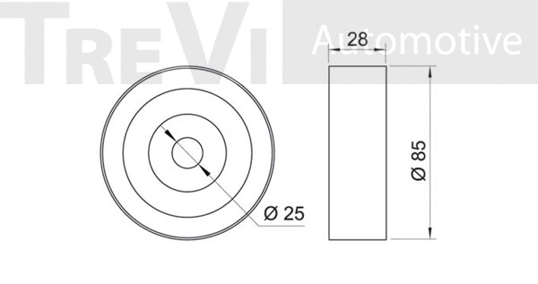 Deflection/Guide Pulley, V-ribbed belt