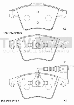 Brake Pad Set, disc brake (PF1637)
