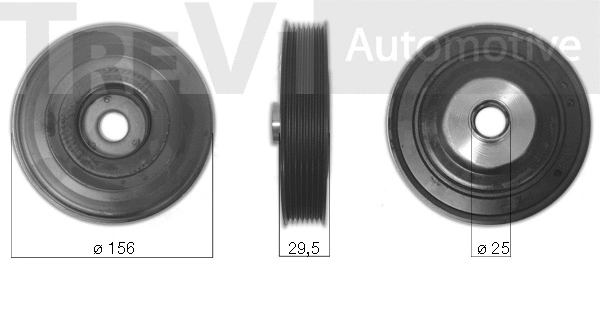 Belt Pulley, crankshaft (PC1020)