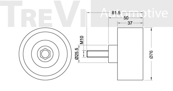 Deflection/Guide Pulley, V-ribbed belt