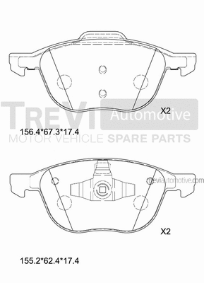 Brake Pad Set, disc brake (PF1452)