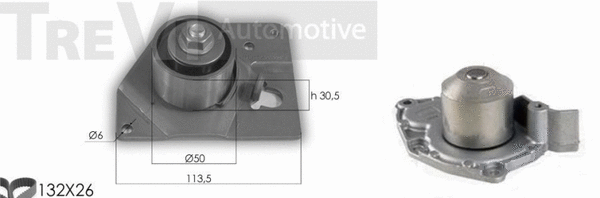 Water Pump & Timing Belt Kit (KD1273HP)