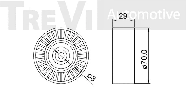 Deflection/Guide Pulley, V-ribbed belt