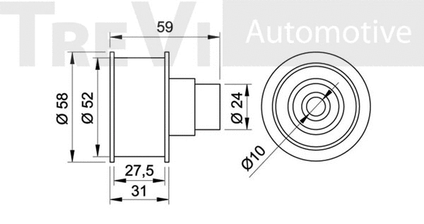 Deflection/Guide Pulley, timing belt