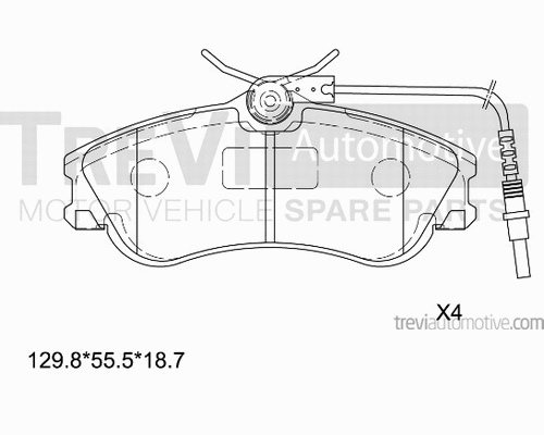 Brake Pad Set, disc brake (PF1033)