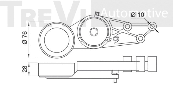 Tensioner Lever, V-ribbed belt