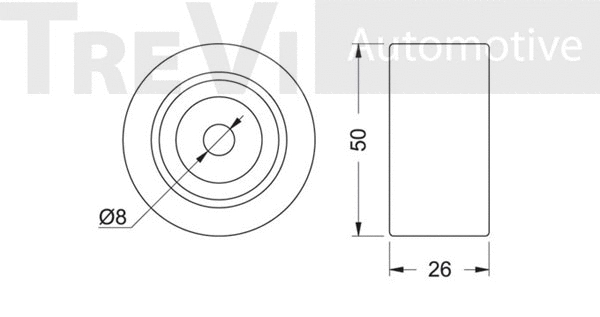 Deflection/Guide Pulley, V-ribbed belt