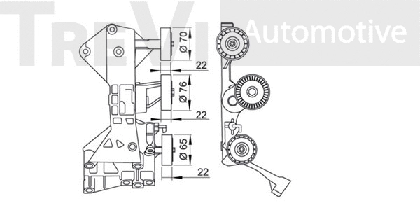 Tensioner Lever, V-ribbed belt