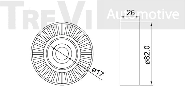 Deflection/Guide Pulley, V-ribbed belt