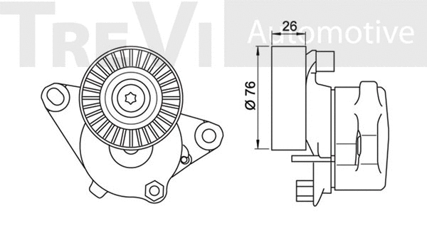 Tensioner Lever, V-ribbed belt