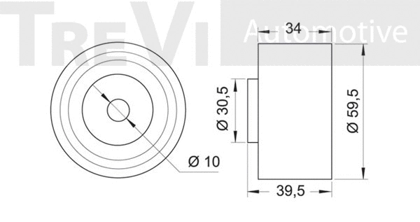 Deflection/Guide Pulley, timing belt