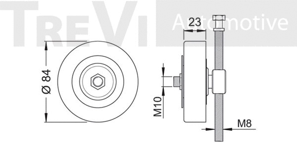 Tensioner Pulley, V-ribbed belt