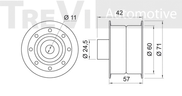 Deflection/Guide Pulley, timing belt