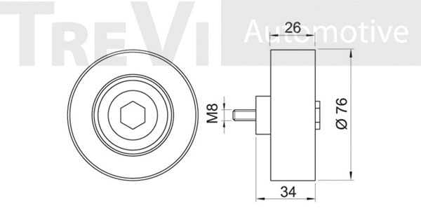 Deflection/Guide Pulley, V-ribbed belt