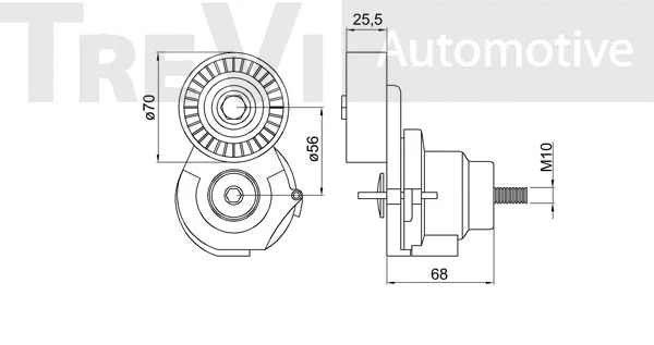 Tensioner Lever, V-ribbed belt