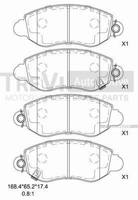 Brake Pad Set, disc brake (PF1622)