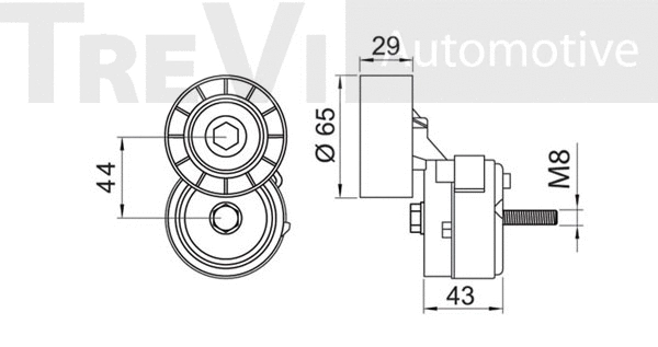 Tensioner Lever, V-ribbed belt