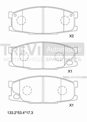 Brake Pad Set, disc brake (PF1640)