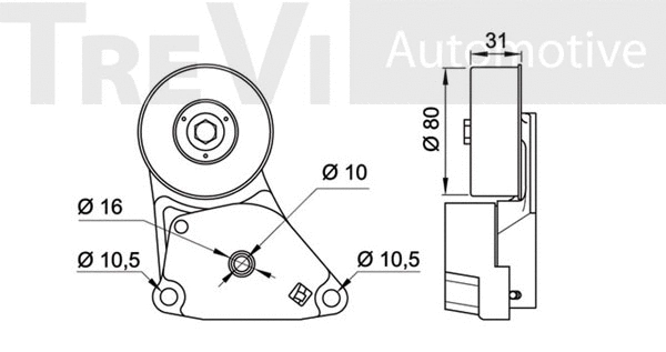 Tensioner Lever, V-ribbed belt