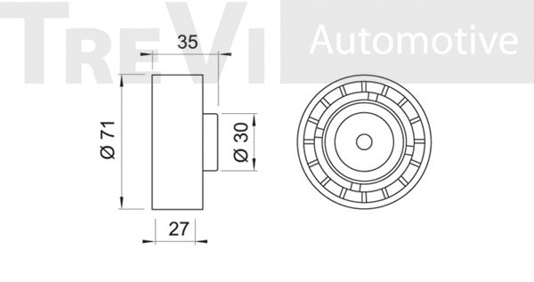 Deflection/Guide Pulley, timing belt