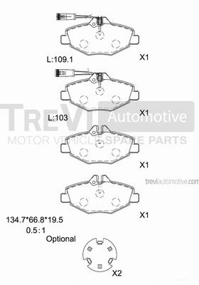 Brake Pad Set, disc brake (PF1093)