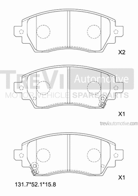 Brake Pad Set, disc brake (PF1080)