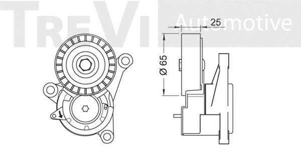 Tensioner Lever, V-ribbed belt