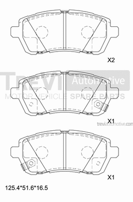 Brake Pad Set, disc brake (PF1484)