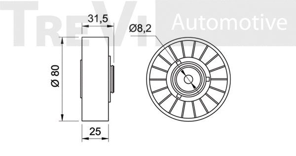 Tensioner Pulley, V-ribbed belt