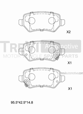 Brake Pad Set, disc brake (PF1145)