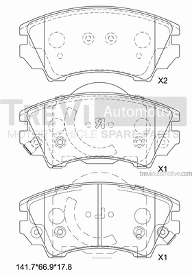 Brake Pad Set, disc brake (PF1419)
