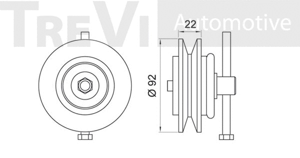 Tensioner Pulley, V-ribbed belt